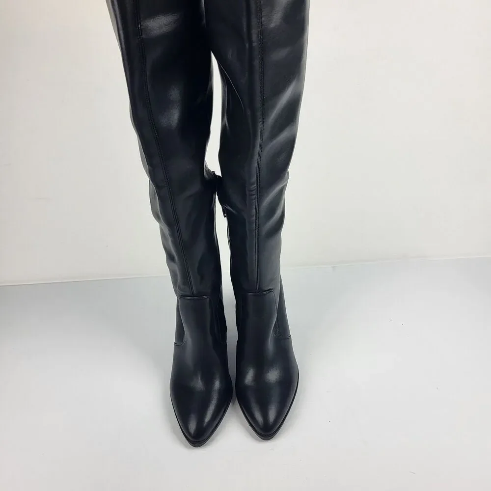 DV By Dolce Vita Women's Gollie Over The Knee Faux leather Boots Black Size 6